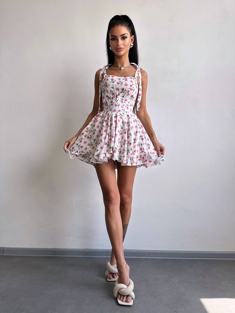 Корсетна сукня з подвійною спідницею  | PUSHKA SHOP