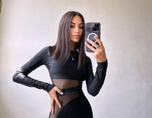 Сукня міді  із вставками сітки  | PUSHKA SHOP