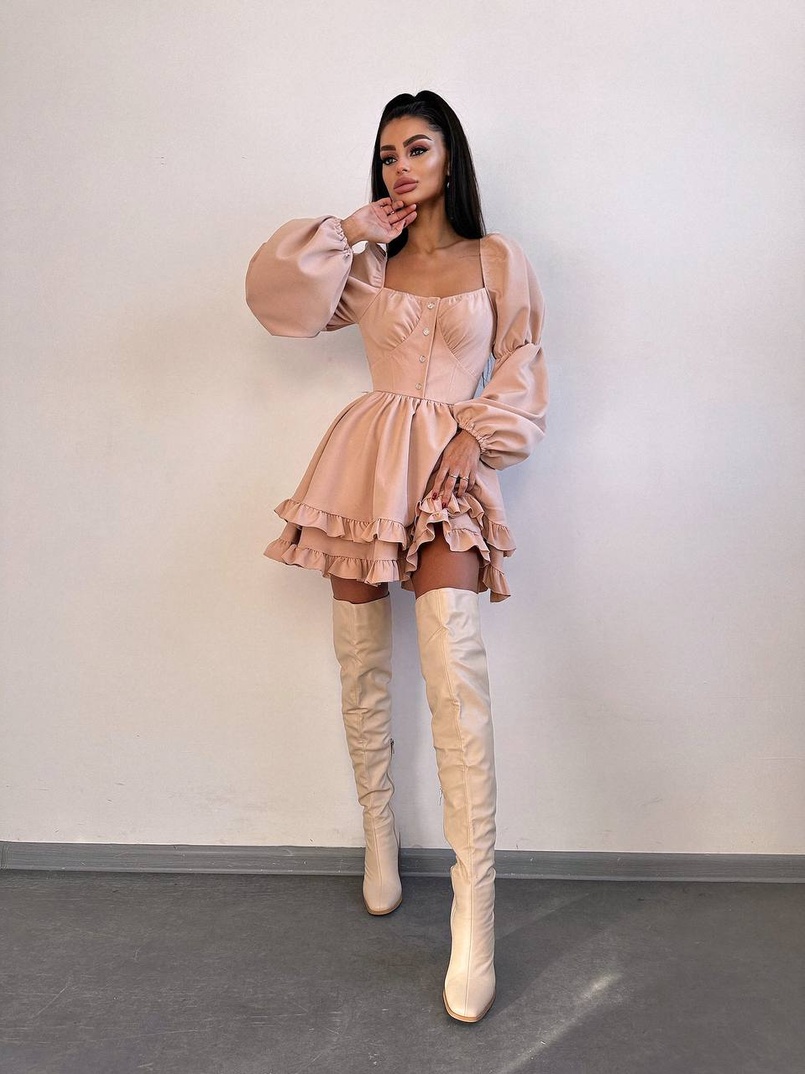 Лялькова сукня з пишною спідницею та корсетним верхом  Лялькова сукня з пишною спідницею та корсетним верхом  | PUSHKA SHOP