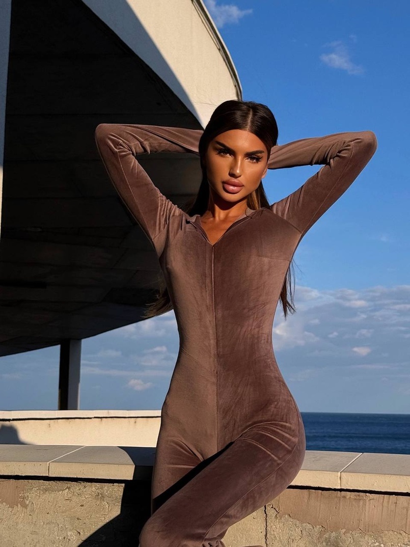 Велюровий комбінезон кльош | PUSHKA SHOP