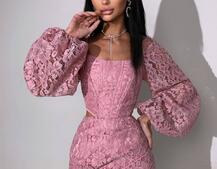 Мереживний комплект: корсет + спідниця міні | PUSHKA SHOP