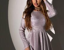 Блискуча сукня з відкритою  спинкою Блискуча сукня з відкритою  спинкою | PUSHKA SHOP