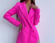 Приталена сукня-піджак, декорована бахромою зі страз | PUSHKA SHOP