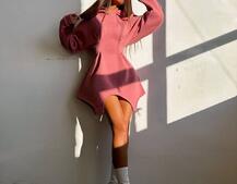 Тепле приталене худі з капюшоном на флісі + корсет на шнурівці Можна носити з корсетом та без | PUSHKA SHOP