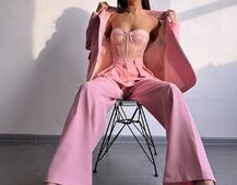 Костюм:  піджак на підкладці, штани+ корсет | PUSHKA SHOP