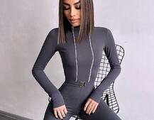 Облягаючий комбінезон з двома змійками та застібкою на талії | PUSHKA SHOP