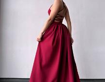 Сукня максі  зі шнурівкою на спинці | PUSHKA SHOP