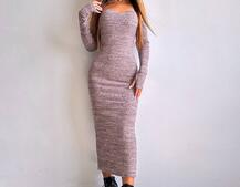 Трикотажна сукня міді з чашечками Трикотажна сукня міді з чашечками | PUSHKA SHOP