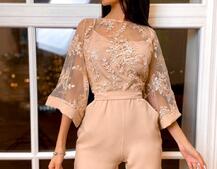 Эффектный комбинезон с кружевным верхом Эффектный комбинезон с кружевным верхом | PUSHKA SHOP