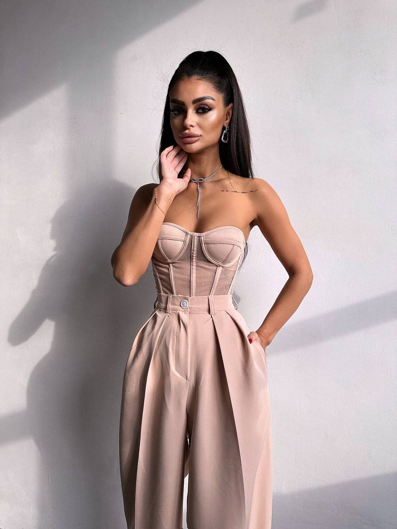 Костюм:  піджак на підкладці, штани+ корсет | PUSHKA SHOP