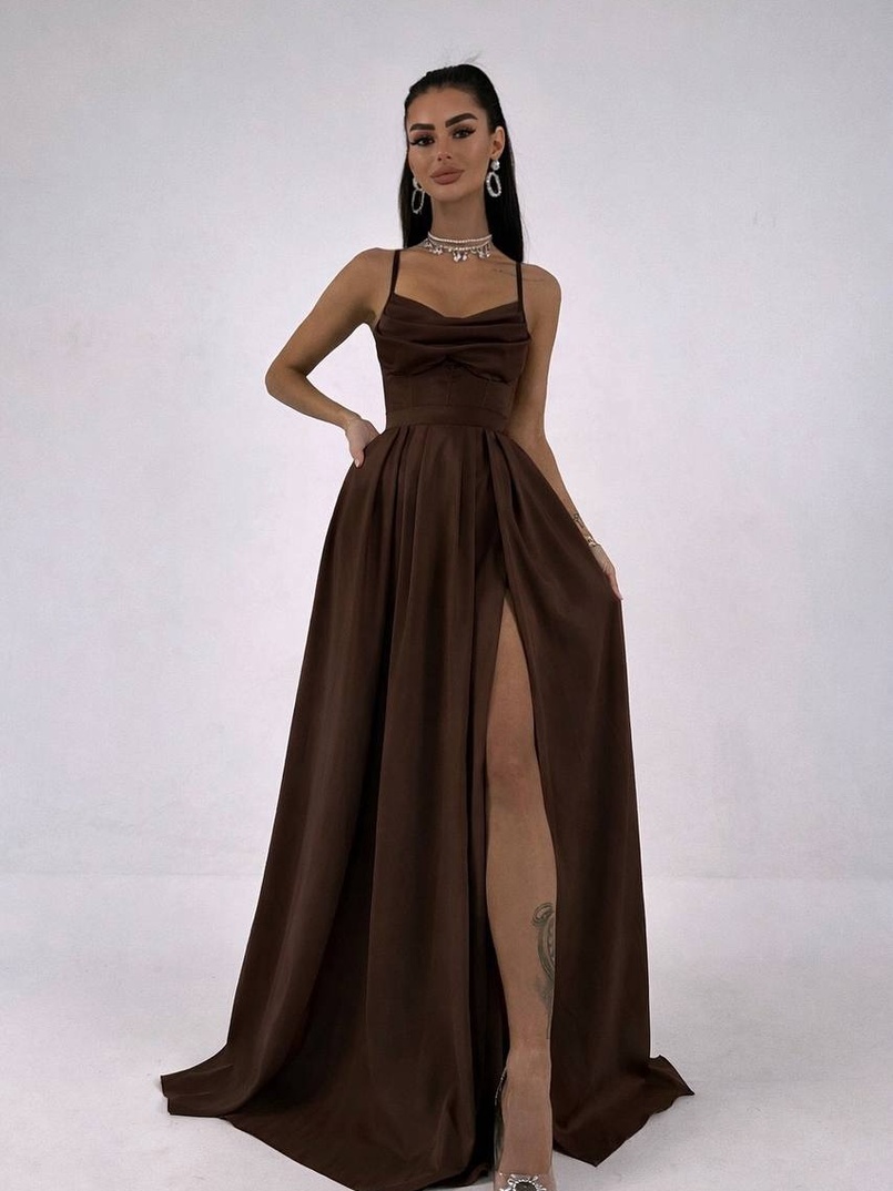 Атласний комплект: корсет + спідниця максі  | PUSHKA SHOP