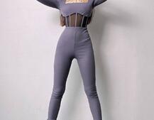 Облягаючий трикотажний комбінезон з елементами корсету  | PUSHKA SHOP