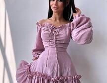 Муслінова сукня з рюшами   | PUSHKA SHOP
