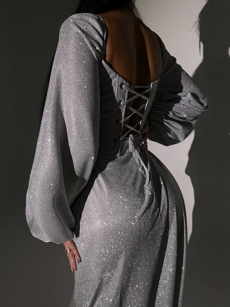 Сяючий комплект: корсет + спідниця максі з драпіруванням Сяючий комплект: корсет + спідниця максі з драпіруванням | PUSHKA SHOP