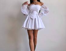 Сукня з корсетом декорована мереживом  | PUSHKA SHOP