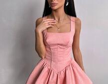 Корсетна сукня с пишною спідницею-балоном Корсетна сукня с пишною спідницею-балоном | PUSHKA SHOP