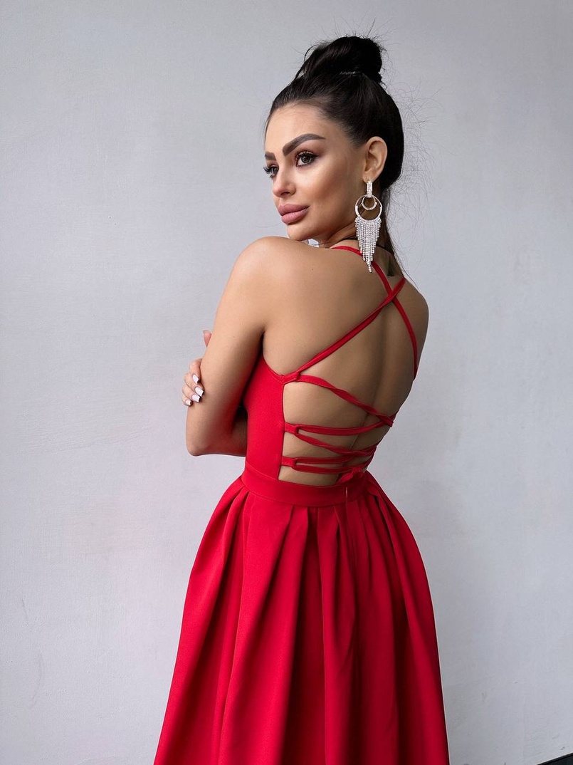 Сукня максі  зі шнурівкою на спинці | PUSHKA SHOP