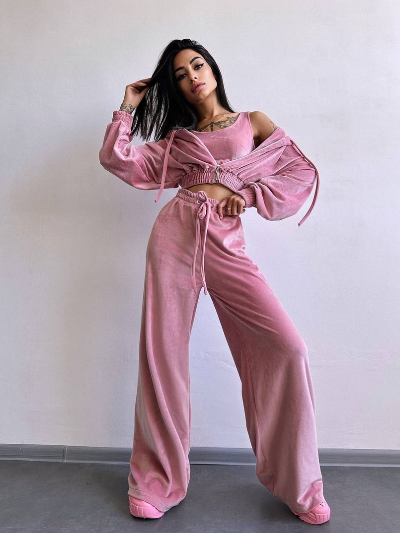 Велюровий комплект трійка  | PUSHKA SHOP