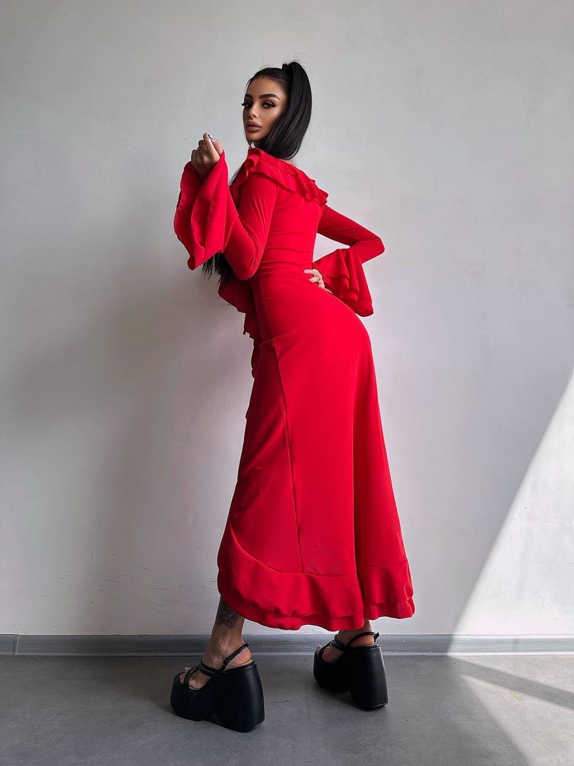 Сукня з воланами  | PUSHKA SHOP