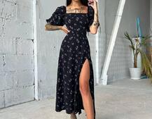 Платье миди со шнуровкой на спинке  | PUSHKA SHOP