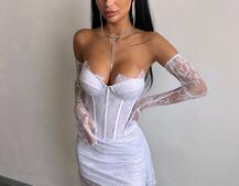 Корсетна сукня максі з рукавичками Корсетна сукня максі з рукавичками | PUSHKA SHOP