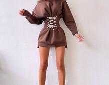 Тёплое уютное худи на флисе + корсет на шнуровке Можно носить с корсетом и без Тёплое уютное худи на флисе + корсет на шнуровке Можно носить с корсетом и без | PUSHKA SHOP