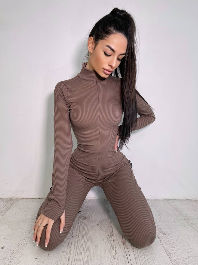 Трикотажный облегающий комбинезон  | PUSHKA SHOP