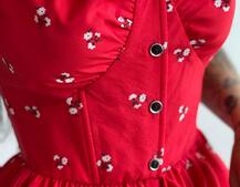 Платье с корсетным верхом и оборками на юбочке Платье с корсетным верхом и оборками на юбочке | PUSHKA SHOP