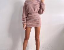 Сукня міні із теплого трикотажу | PUSHKA SHOP