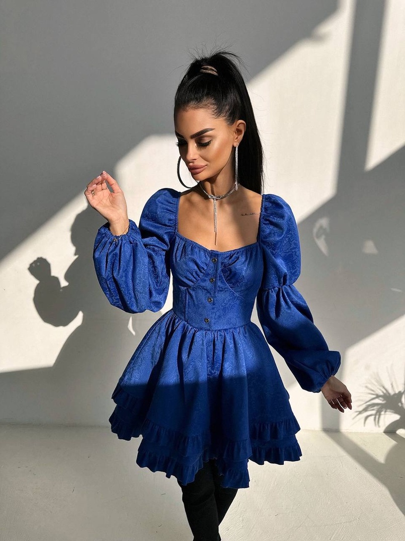 Корсетна сукня  з пишною подвійною спідницею та рюшами  | PUSHKA SHOP