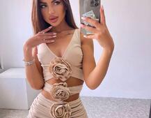 Комплект: топ та спідниця з трояндами Комплект: топ та спідниця з трояндами | PUSHKA SHOP