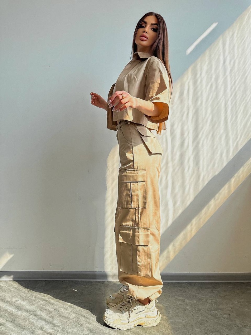 Комплект: сорочка та штани карго Комплект: сорочка та штани карго | PUSHKA SHOP