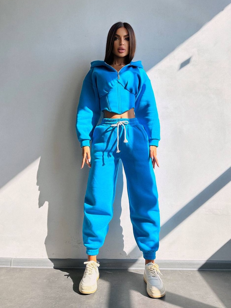 Комплект на флісі : худі з елементами корсету + штани Комплект на флісі : худі з елементами корсету + штани | PUSHKA SHOP