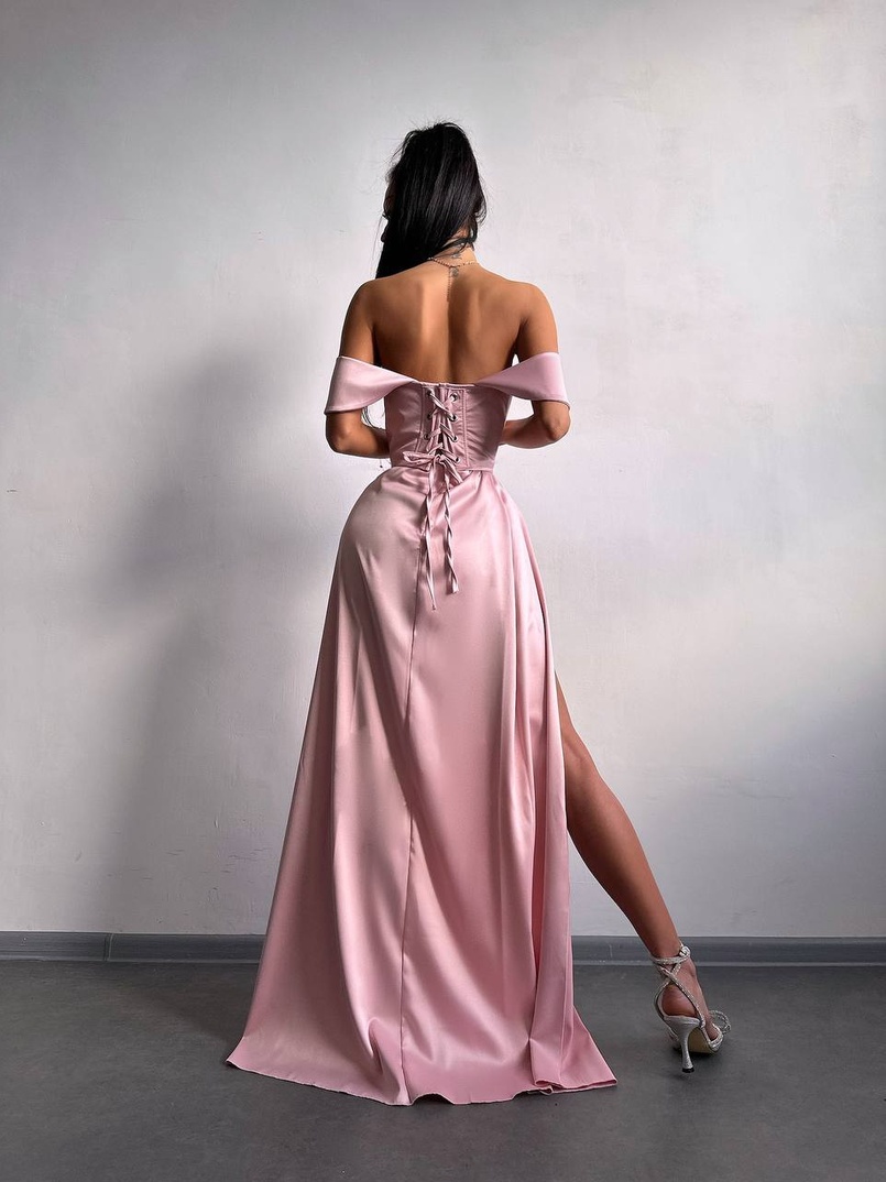 Атласний комплект: корсет бюстʼє + спідниця максі  | PUSHKA SHOP