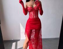 Корсетна сукня максі з рукавичками Корсетна сукня максі з рукавичками | PUSHKA SHOP