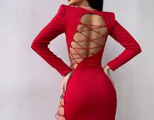 Сукня міді з підплічниками та шнурівкою Розмір вирізу можна регулювати шнурівкою | PUSHKA SHOP