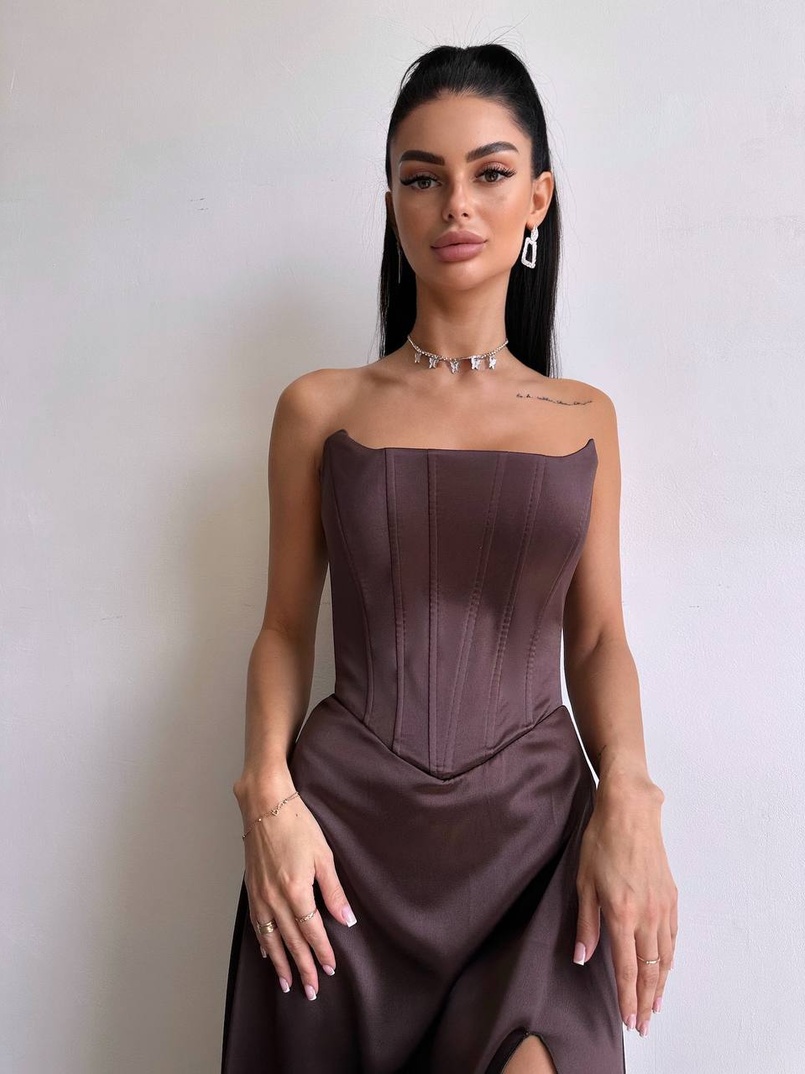 Корсетна сукня міді  | PUSHKA SHOP