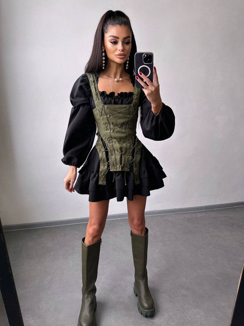 Комплект: сукня + корсет  | PUSHKA SHOP