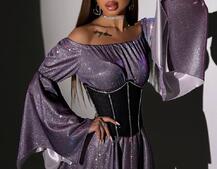 Сяючий комплект: сукня + корсет   | PUSHKA SHOP