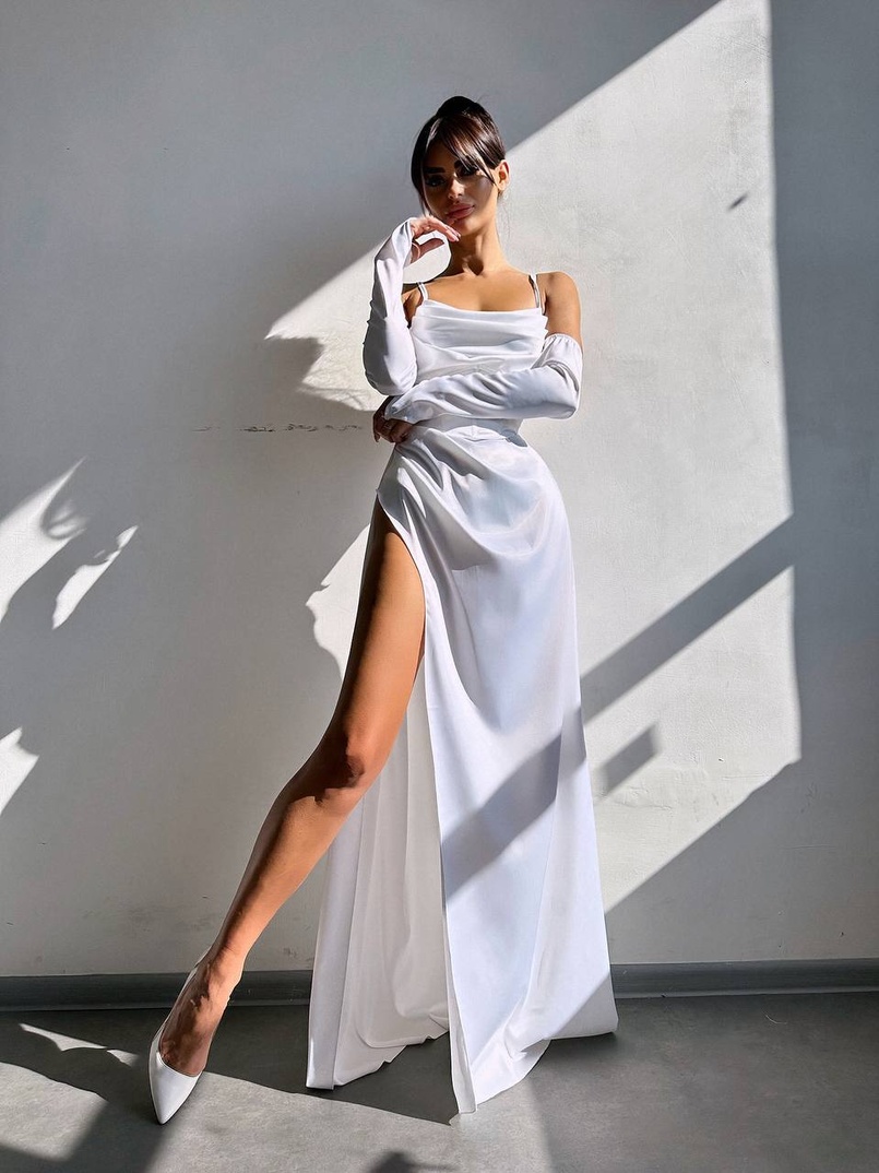 Комплект: корсет з рукавичками + спідниця максі з драпіруванням   | PUSHKA SHOP