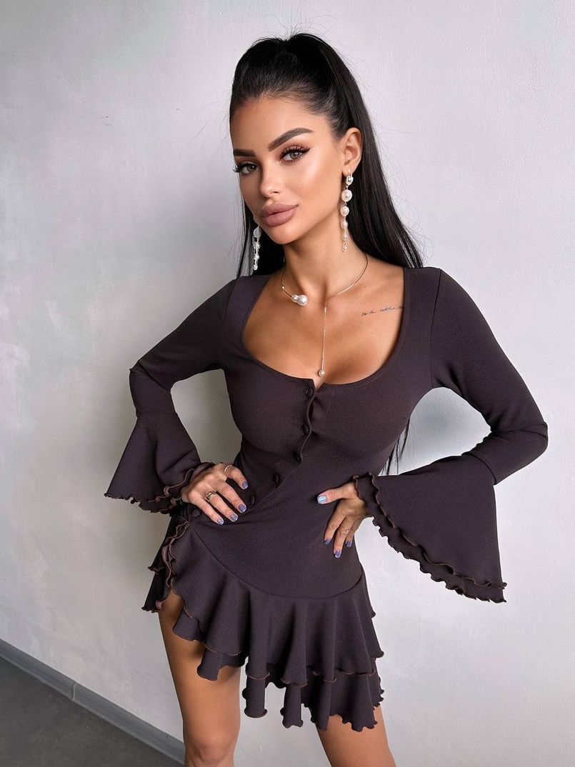 Сукня з з воланами на ґудзиках Сукня з з воланами на ґудзиках | PUSHKA SHOP