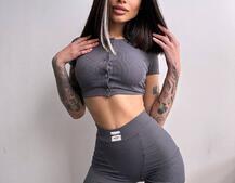 Комплект: топ на ґудзиках + велосипедки Комплект: топ на ґудзиках + велосипедки | PUSHKA SHOP