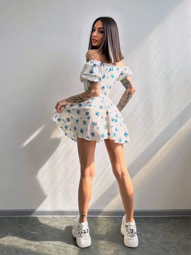 Сукня- міні у квітковий принт Сукня- міні у квітковий принт | PUSHKA SHOP