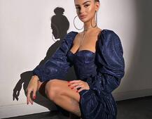 Сяюча корсетна сукня бюстьє з подвійною спідницею  | PUSHKA SHOP