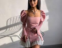 Сукня з об'ємними рукавами + спідниця з воланами Сукня з об'ємними рукавами + спідниця з воланами | PUSHKA SHOP