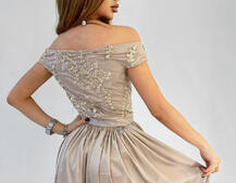 Платье-макси с кружевным верхом Платье-макси с кружевным верхом | PUSHKA SHOP