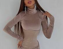 Оксамитова сукня міді з розрізом + атласний корсет Оксамитова сукня міді з розрізом + атласний корсет | PUSHKA SHOP