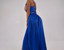 Атласний комплект: корсет + спідниця максі  | PUSHKA SHOP