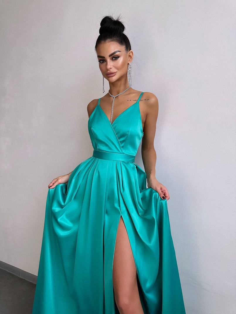 Атласна сукня максі  | PUSHKA SHOP