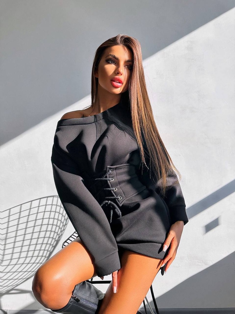 Тепле затишне худі over-size на флісі + корсет на шнурівці Можна носити з корсетом та без | PUSHKA SHOP